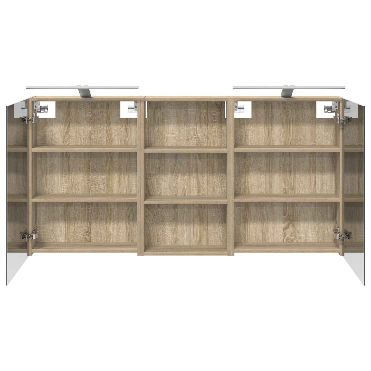 Badkamerkastenset 3 pcs 140 x 14,5 x 70 cm Bewerkt hout