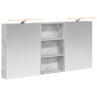 Badkamerkastenset 140x14,5x70 cm grijs bewerkt hout