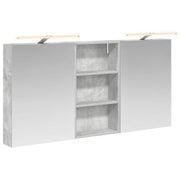 Badkamerkastenset 140x14,5x70 cm grijs bewerkt hout