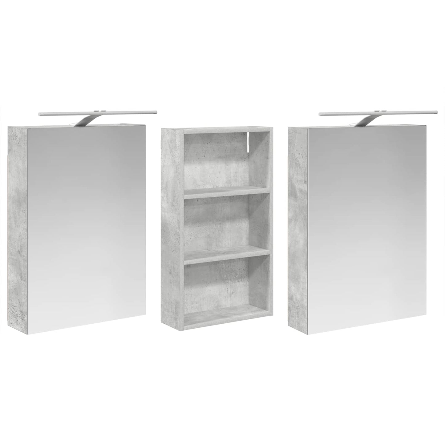 Badkamerkastenset 3 pcs 140 x 14,5 x 70 cm Bewerkt hout