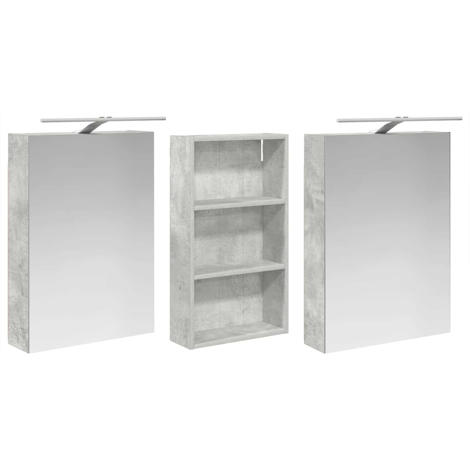 Badkamerkastenset 3 pcs 140 x 14,5 x 70 cm Bewerkt hout