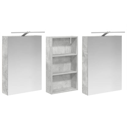 Badkamerkastenset 3 pcs 140 x 14,5 x 70 cm Bewerkt hout