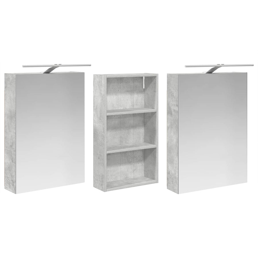 Badkamerkastenset 3 pcs 140 x 14,5 x 70 cm Bewerkt hout