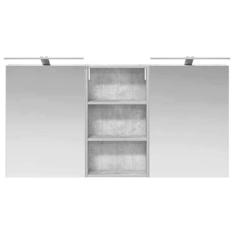 Badkamerkastenset 3 pcs 140 x 14,5 x 70 cm Bewerkt hout
