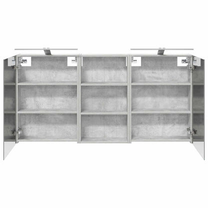 Badkamerkastenset 3 pcs 140 x 14,5 x 70 cm Bewerkt hout