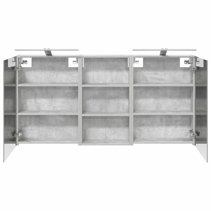Badkamerkastenset 3 pcs 140 x 14,5 x 70 cm Bewerkt hout