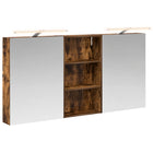 Badkamerkastenset 140 cm bewerkt hout