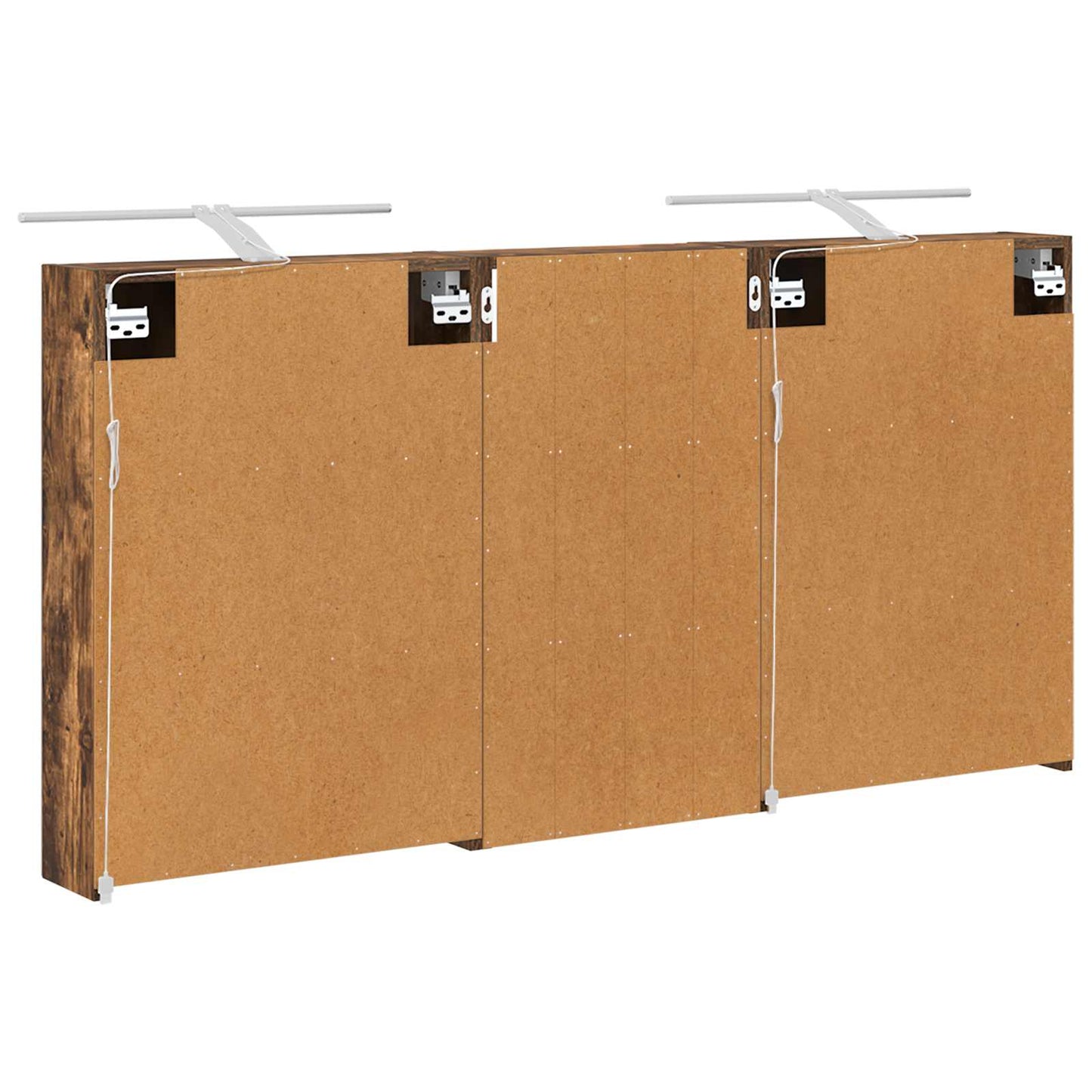 Badkamerkastenset 3 pcs 140 x 14,5 x 70 cm Bewerkt hout