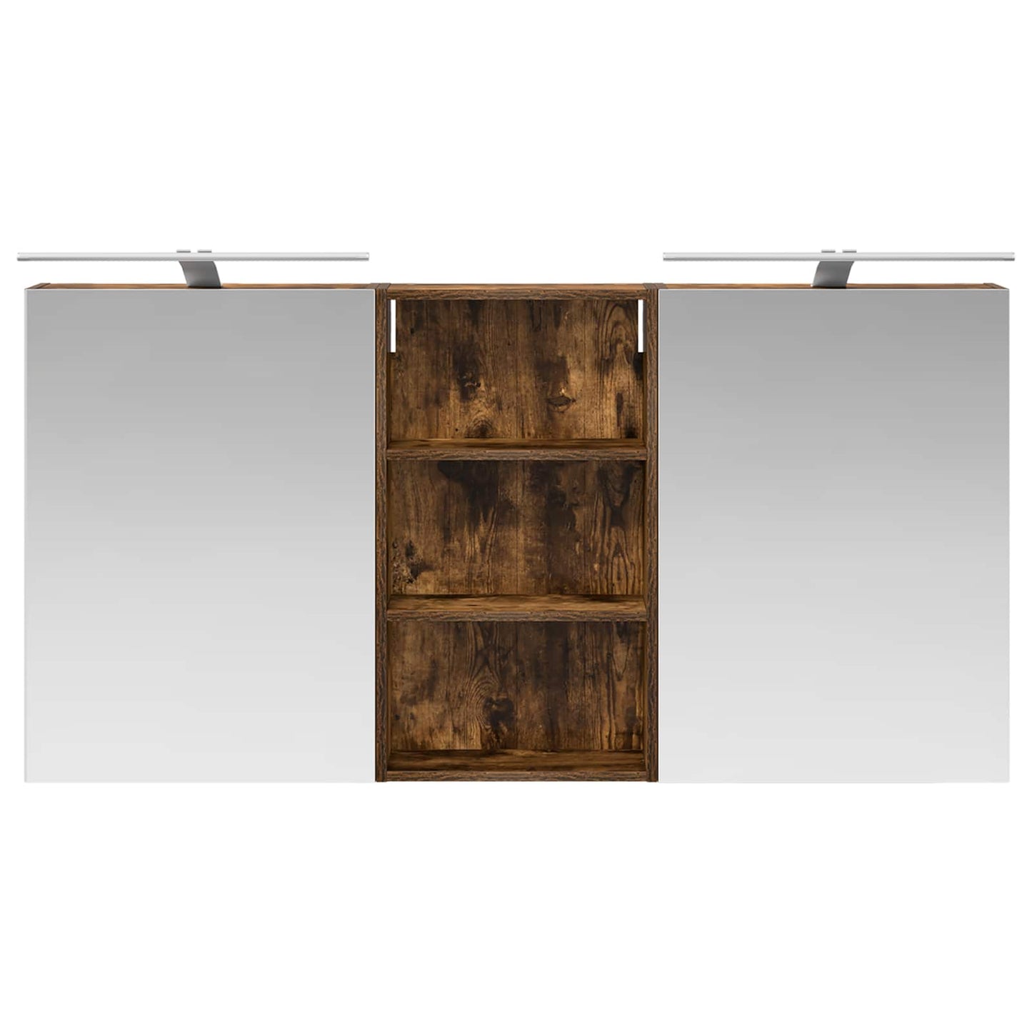 Badkamerkastenset 3 pcs 140 x 14,5 x 70 cm Bewerkt hout
