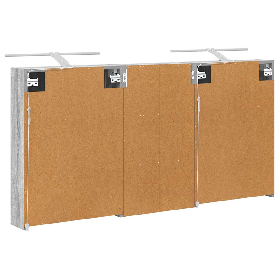 Badkamerkastenset 3 pcs 140 x 14,5 x 70 cm Bewerkt hout