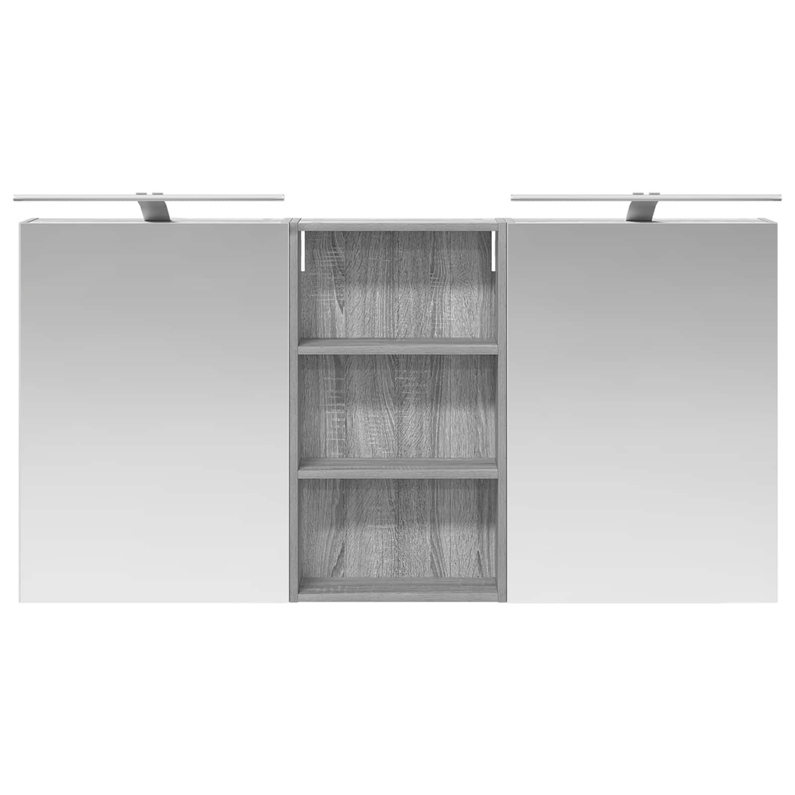 Badkamerkastenset 3 pcs 140 x 14,5 x 70 cm Bewerkt hout