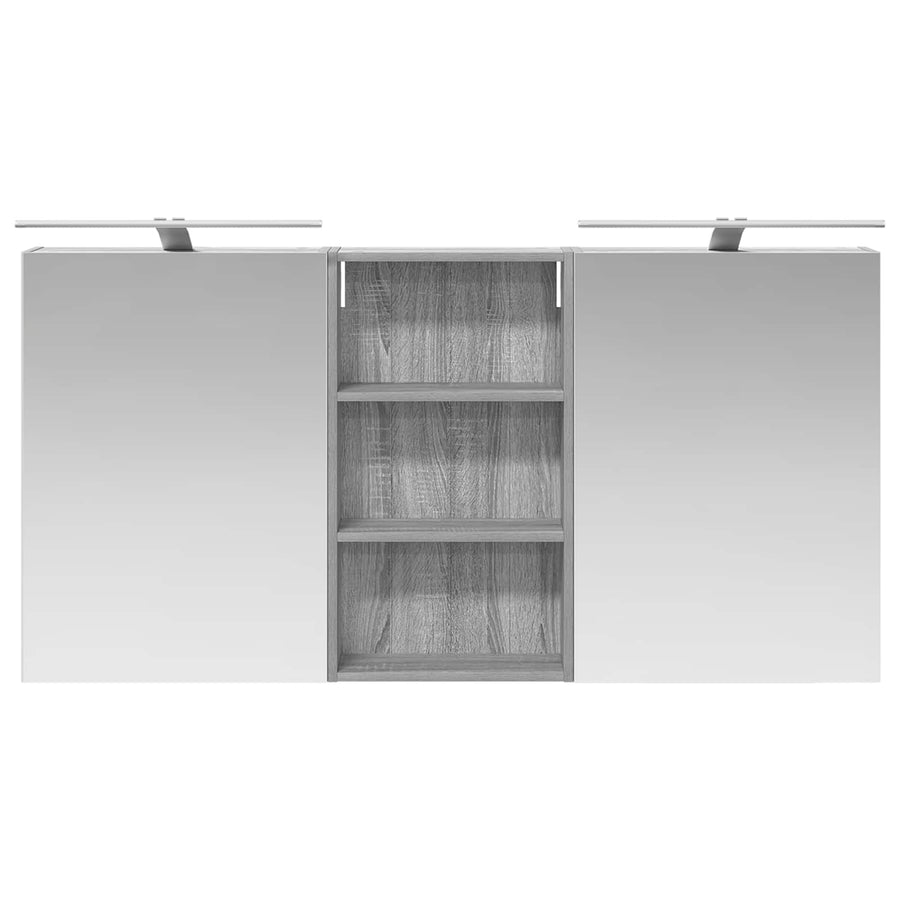Badkamerkastenset 3 pcs 140 x 14,5 x 70 cm Bewerkt hout