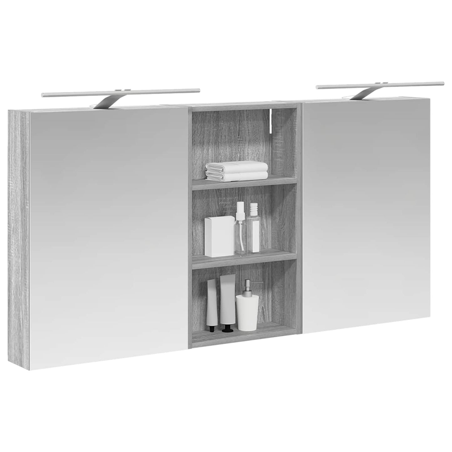 Badkamerkastenset 3 pcs 140 x 14,5 x 70 cm Bewerkt hout