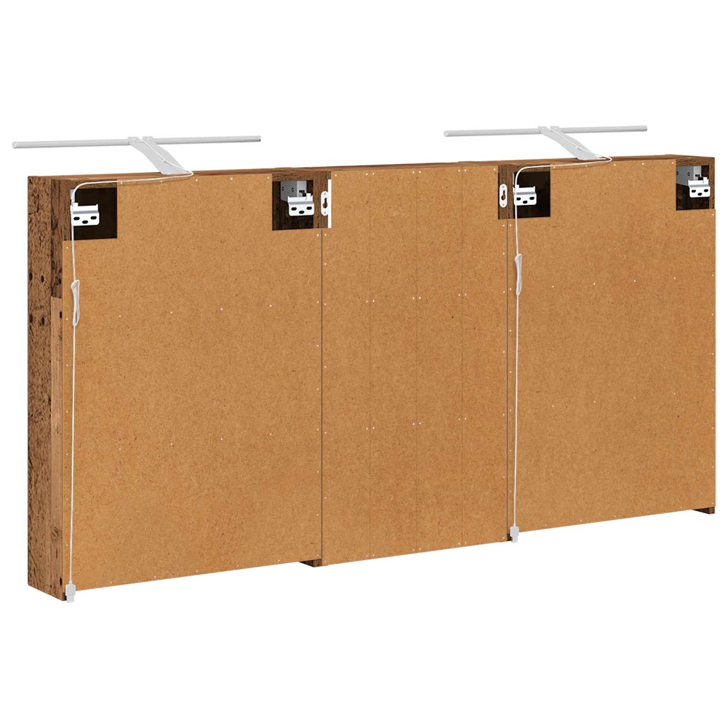 Badkamerkastenset 3 pcs 140 x 14,5 x 70 cm Bewerkt hout