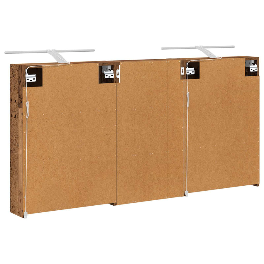 Badkamerkastenset 3 pcs 140 x 14,5 x 70 cm Bewerkt hout