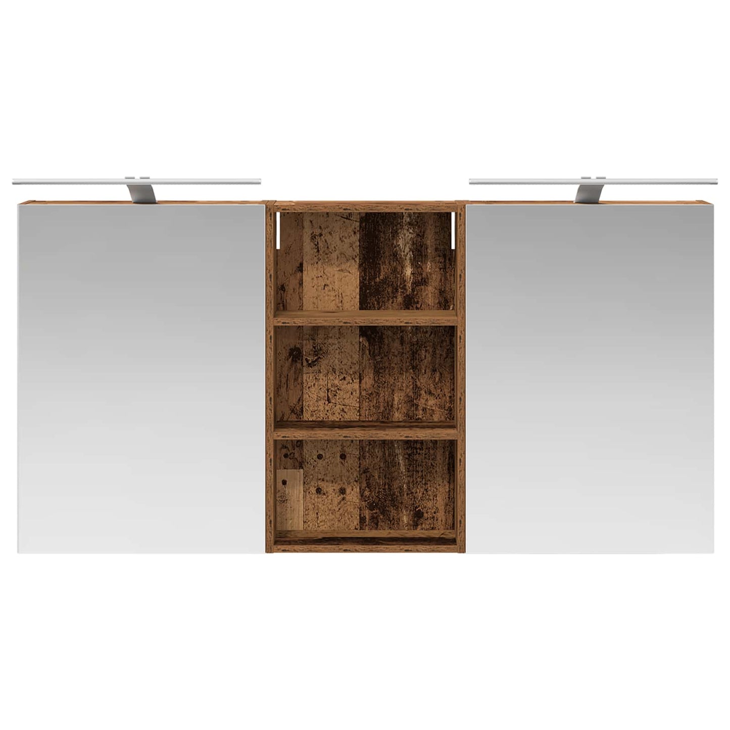 Badkamerkastenset 3 pcs 140 x 14,5 x 70 cm Bewerkt hout
