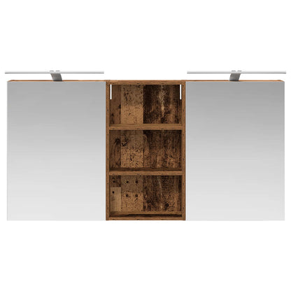 Badkamerkastenset 3 pcs 140 x 14,5 x 70 cm Bewerkt hout