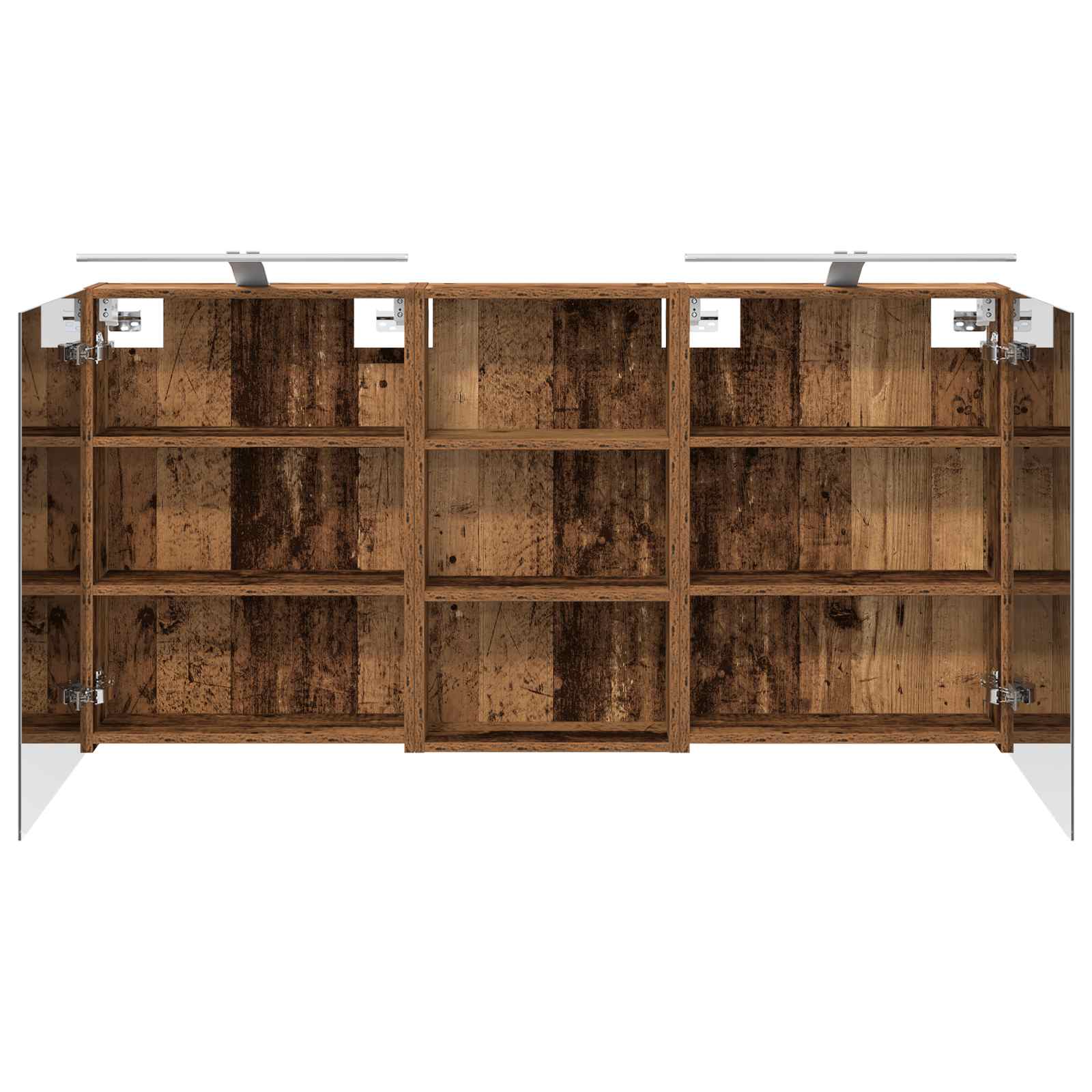 Badkamerkastenset 3 pcs 140 x 14,5 x 70 cm Bewerkt hout