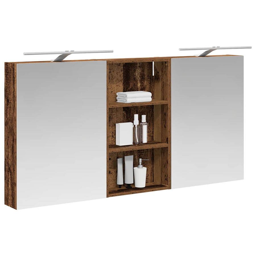 Badkamerkastenset 3 pcs 140 x 14,5 x 70 cm Bewerkt hout