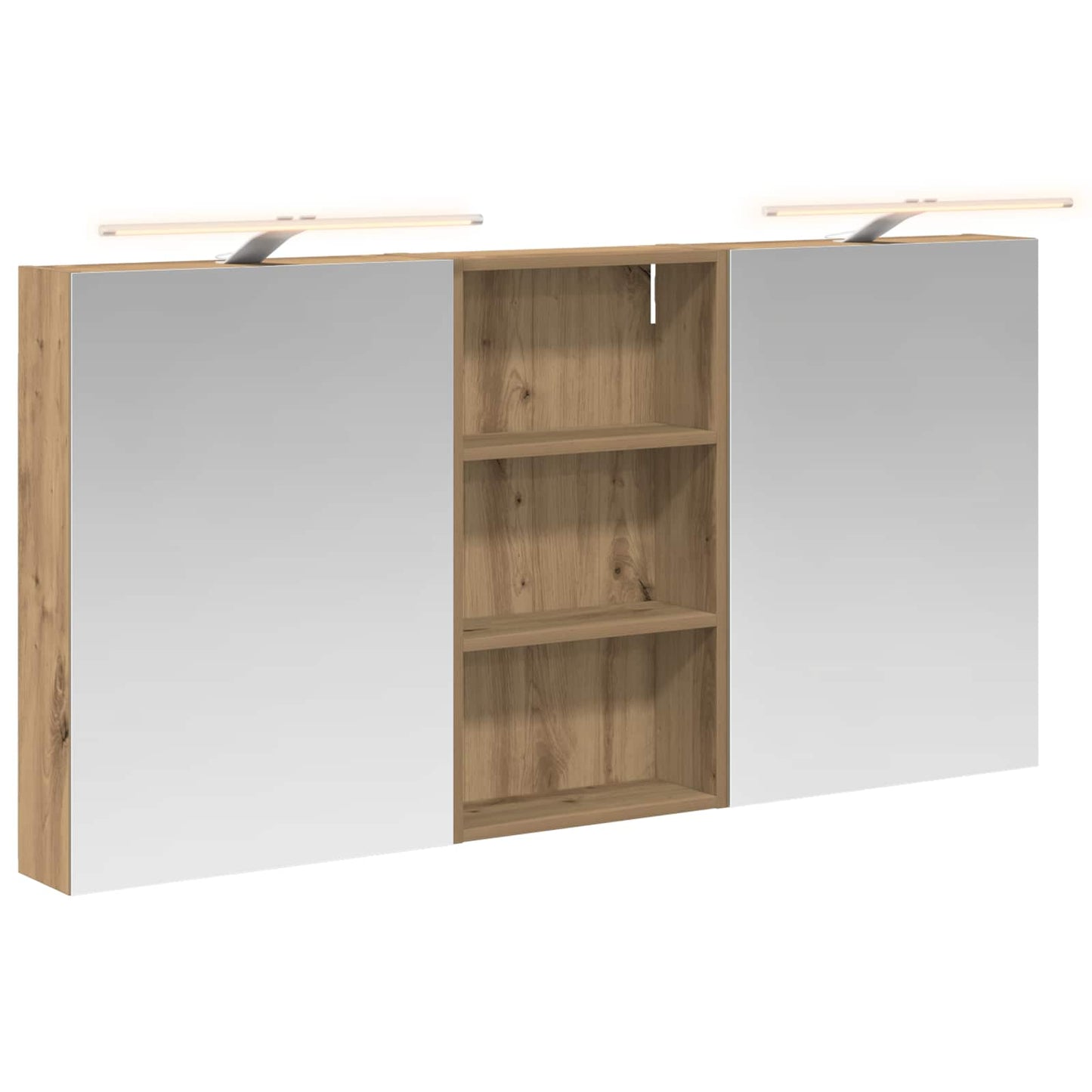 Badkamerkastenset 3 pcs 140 x 14,5 x 70 cm Bewerkt hout