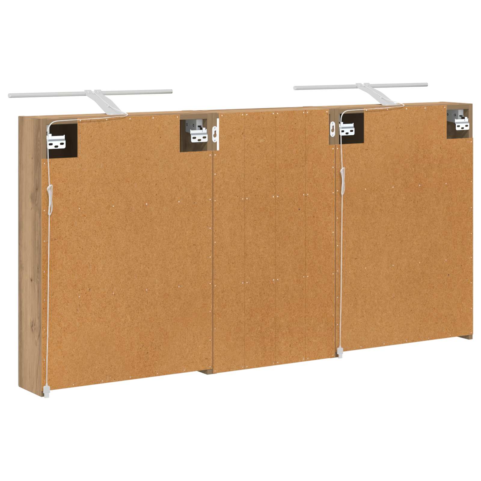 Badkamerkastenset 3 pcs 140 x 14,5 x 70 cm Bewerkt hout