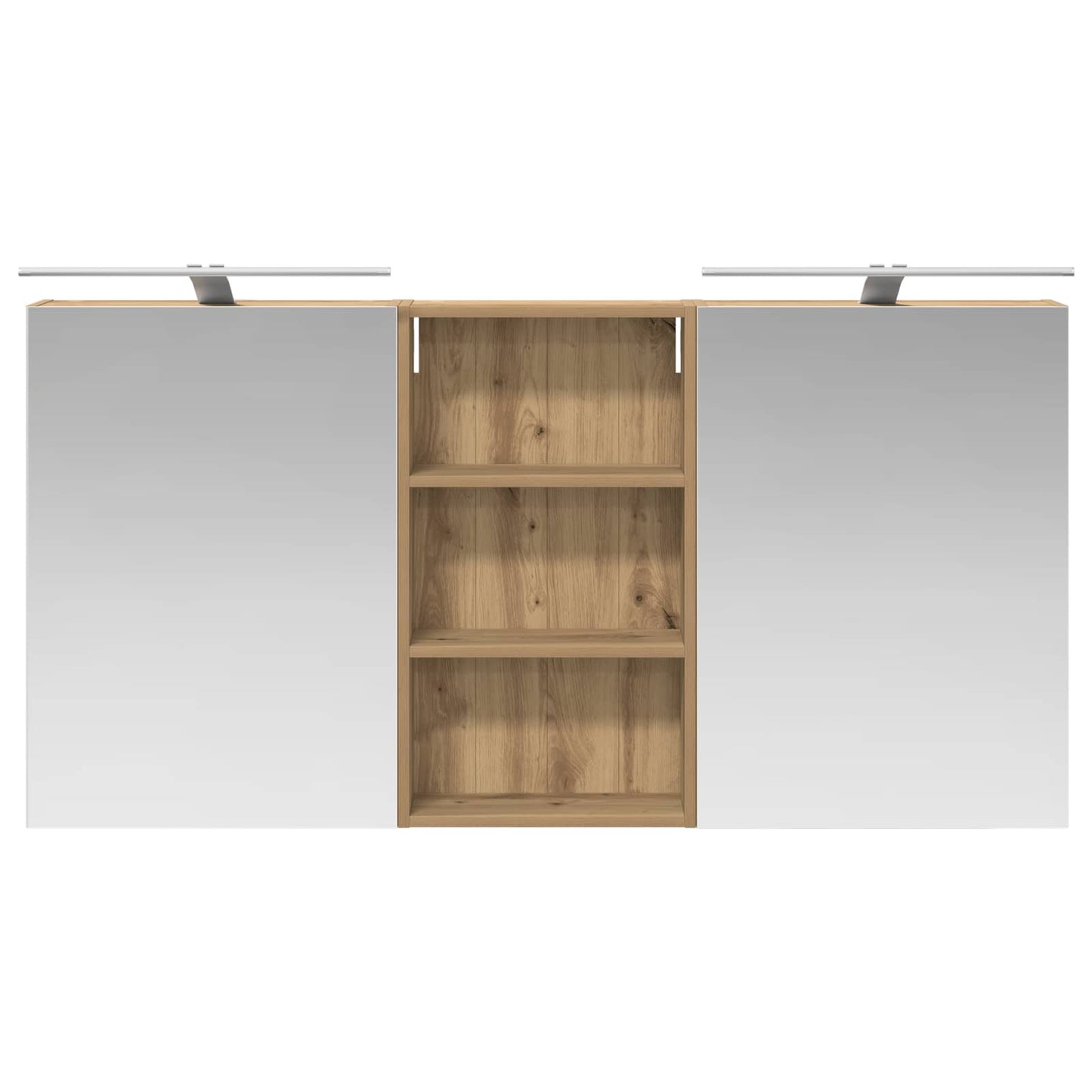 Badkamerkastenset 3 pcs 140 x 14,5 x 70 cm Bewerkt hout