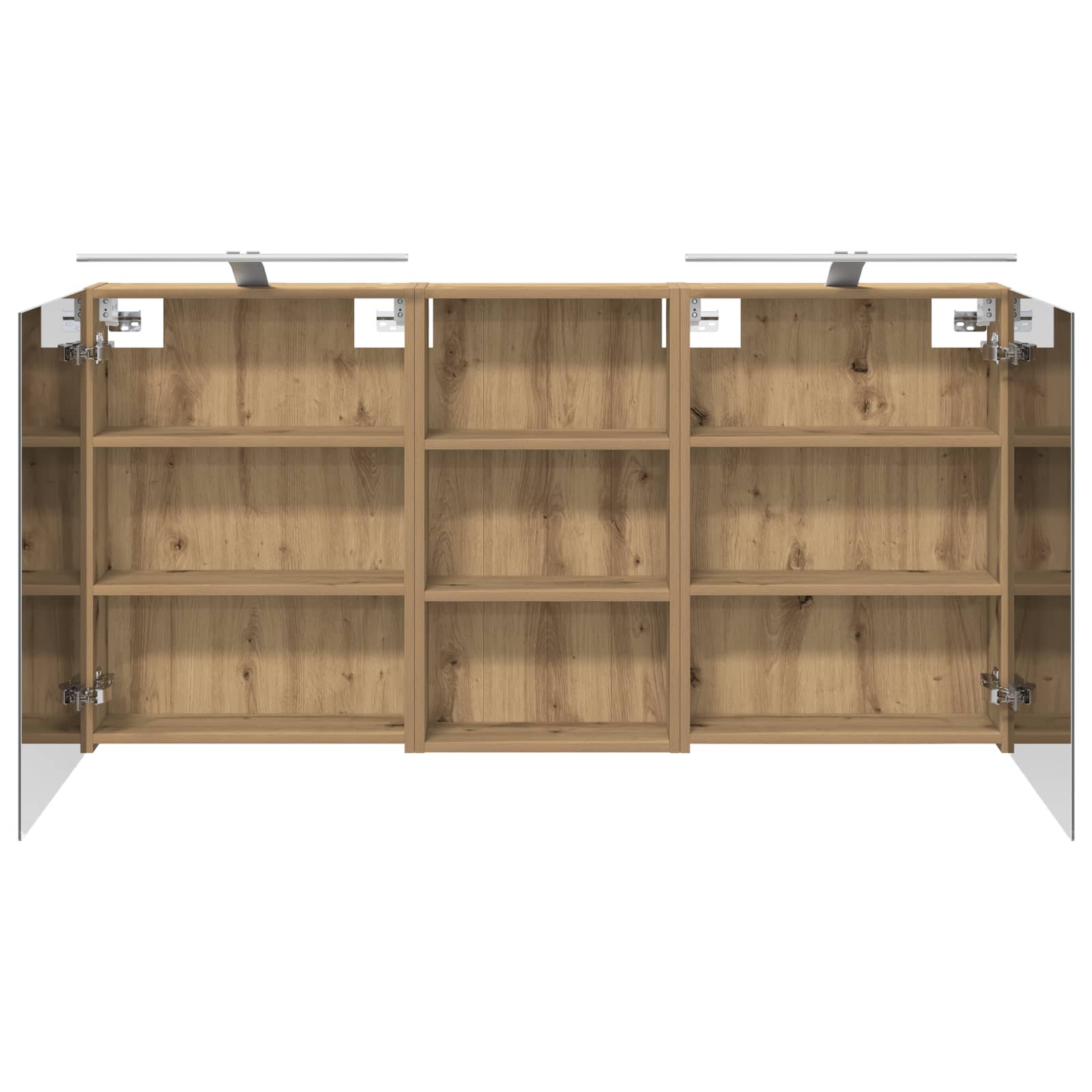 Badkamerkastenset 3 pcs 140 x 14,5 x 70 cm Bewerkt hout