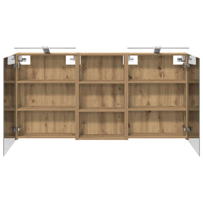Badkamerkastenset 3 pcs 140 x 14,5 x 70 cm Bewerkt hout