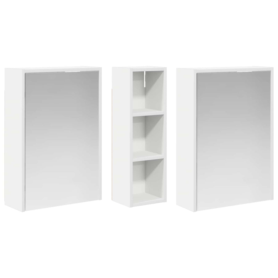 Badkamerkastenset voor 3 pcs 106 x 16 x 62,5 cm Bewerkt hout
