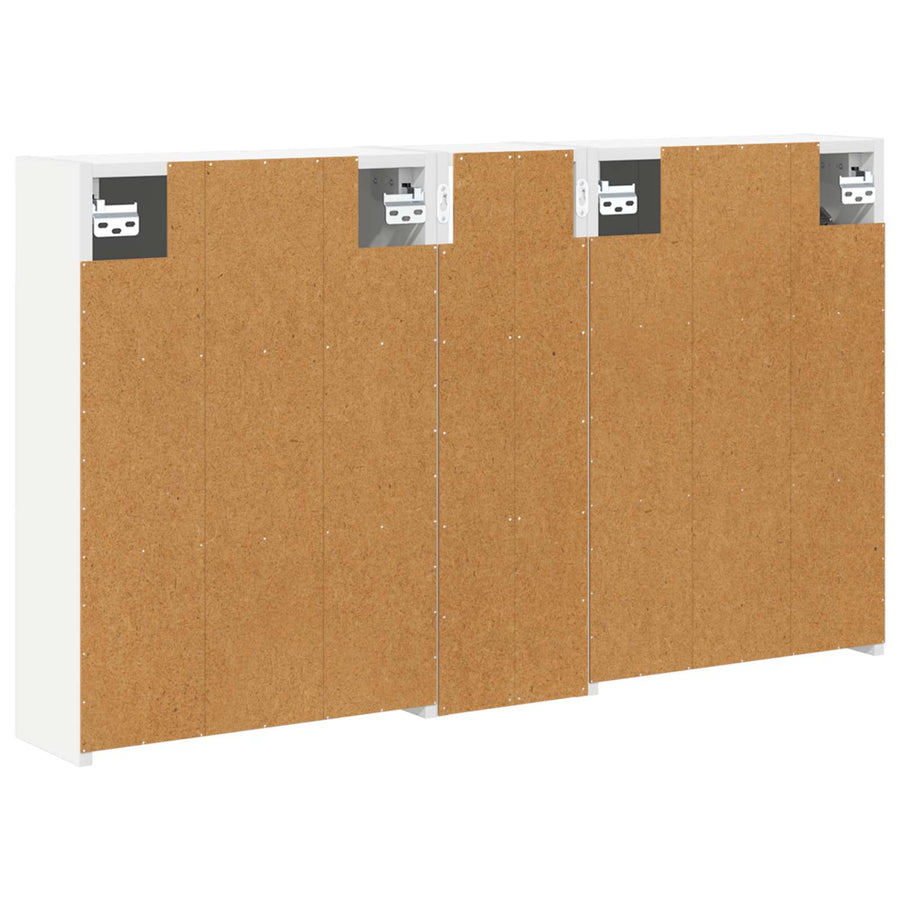 Badkamerkastenset voor 3 pcs 106 x 16 x 62,5 cm Bewerkt hout