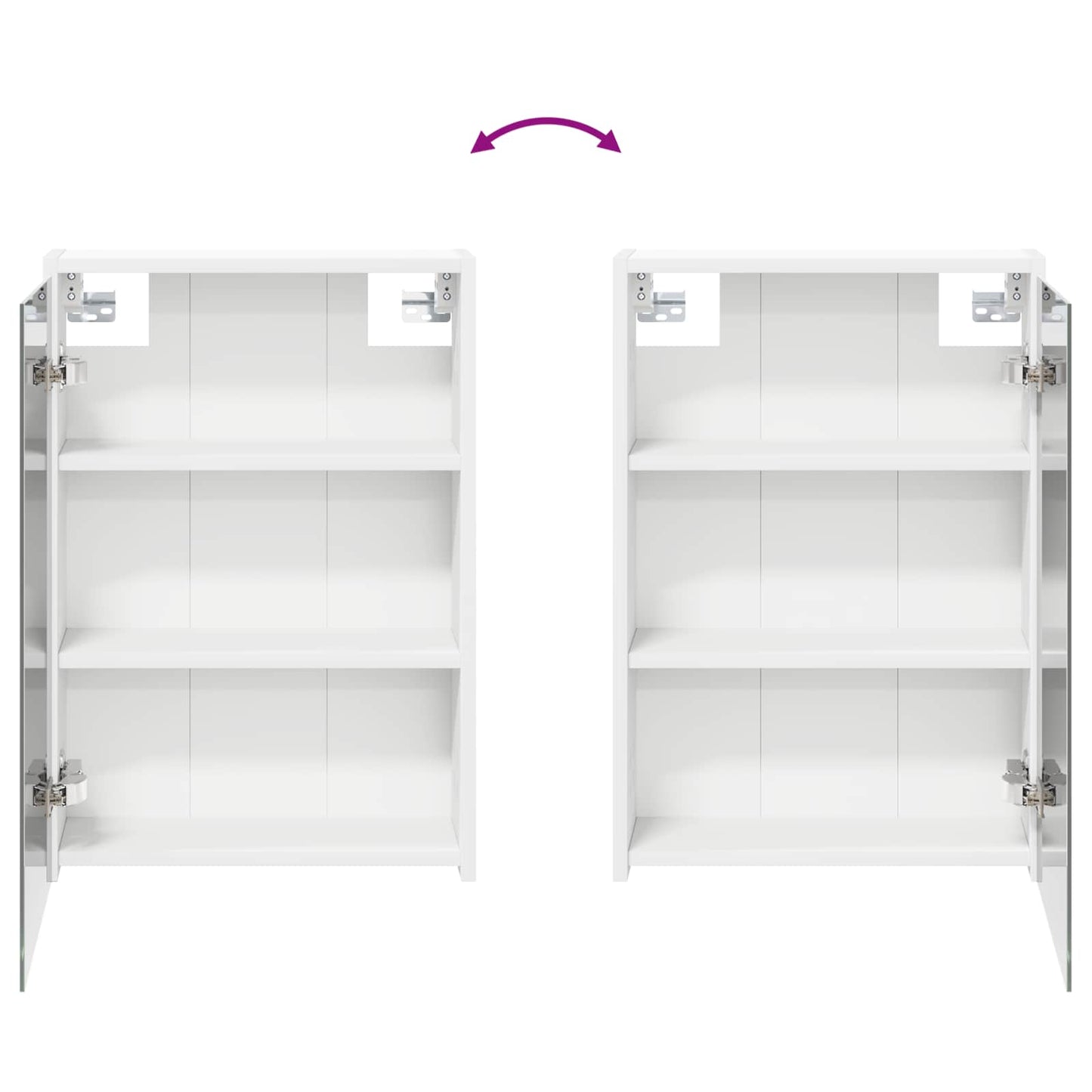 Badkamerkastenset voor 3 pcs 106 x 16 x 62,5 cm Bewerkt hout