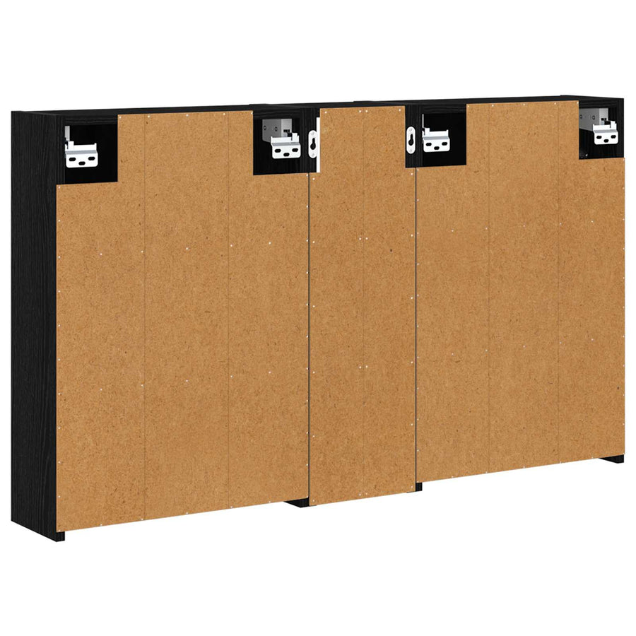 Badkamerkastenset voor 3 pcs 106 x 16 x 62,5 cm Bewerkt hout