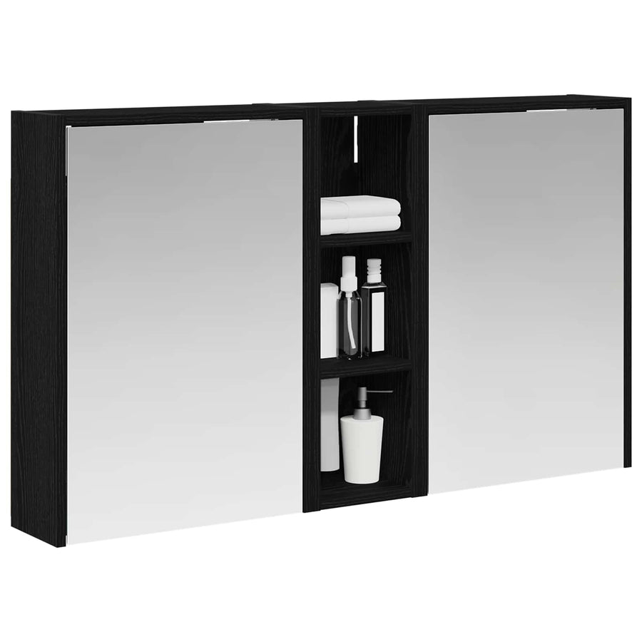 Badkamerkastenset voor 3 pcs 106 x 16 x 62,5 cm Bewerkt hout