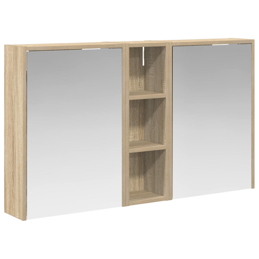 Badkamerkastenset voor 3 pcs 106 x 16 x 62,5 cm Bewerkt hout