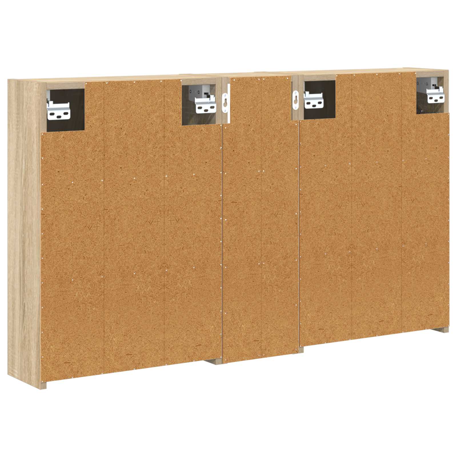 Badkamerkastenset voor 3 pcs 106 x 16 x 62,5 cm Bewerkt hout