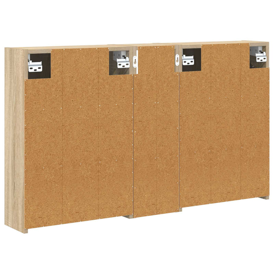 Badkamerkastenset voor 3 pcs 106 x 16 x 62,5 cm Bewerkt hout