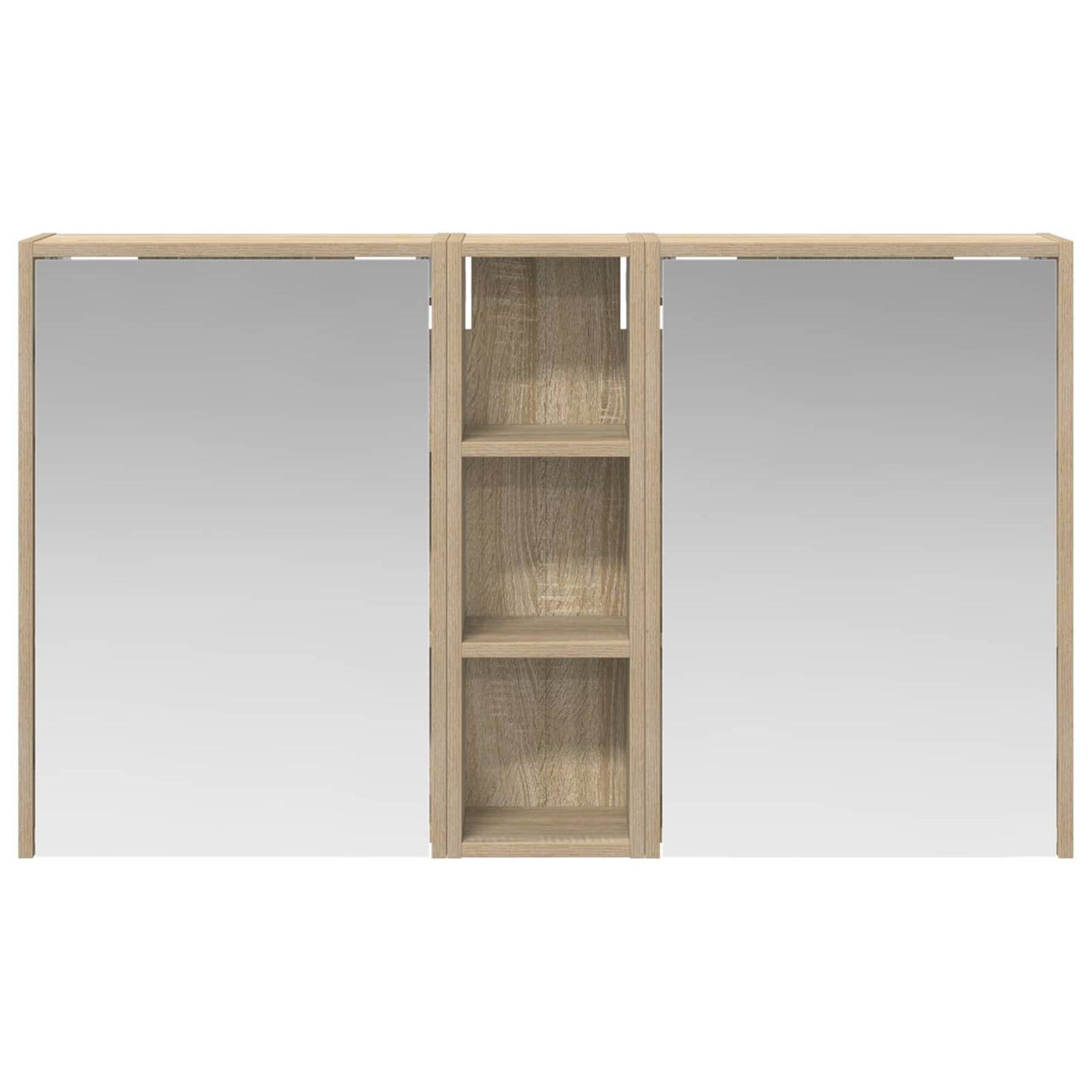 Badkamerkastenset voor 3 pcs 106 x 16 x 62,5 cm Bewerkt hout