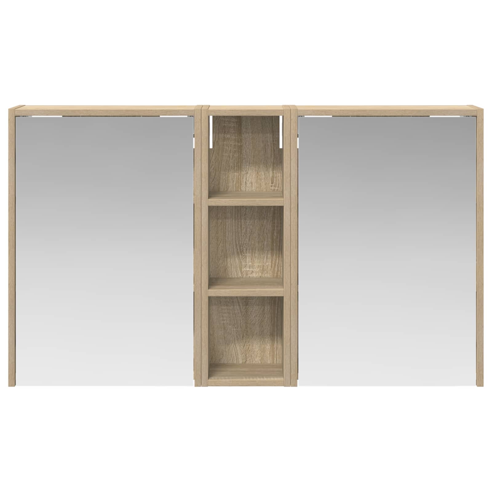 Badkamerkastenset voor 3 pcs 106 x 16 x 62,5 cm Bewerkt hout