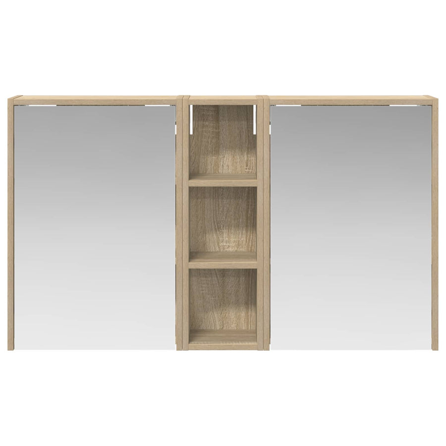 Badkamerkastenset voor 3 pcs 106 x 16 x 62,5 cm Bewerkt hout