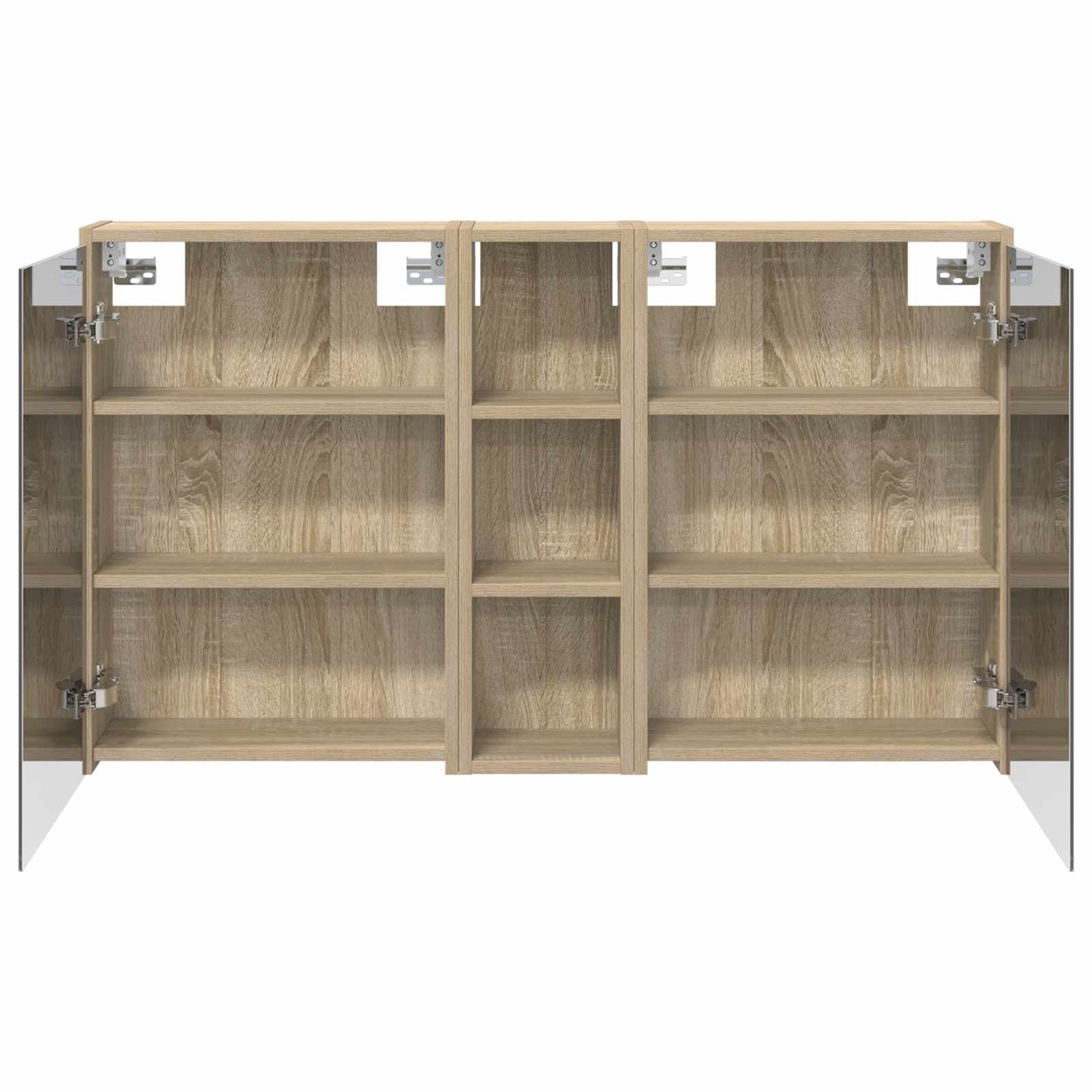 Badkamerkastenset voor 3 pcs 106 x 16 x 62,5 cm Bewerkt hout