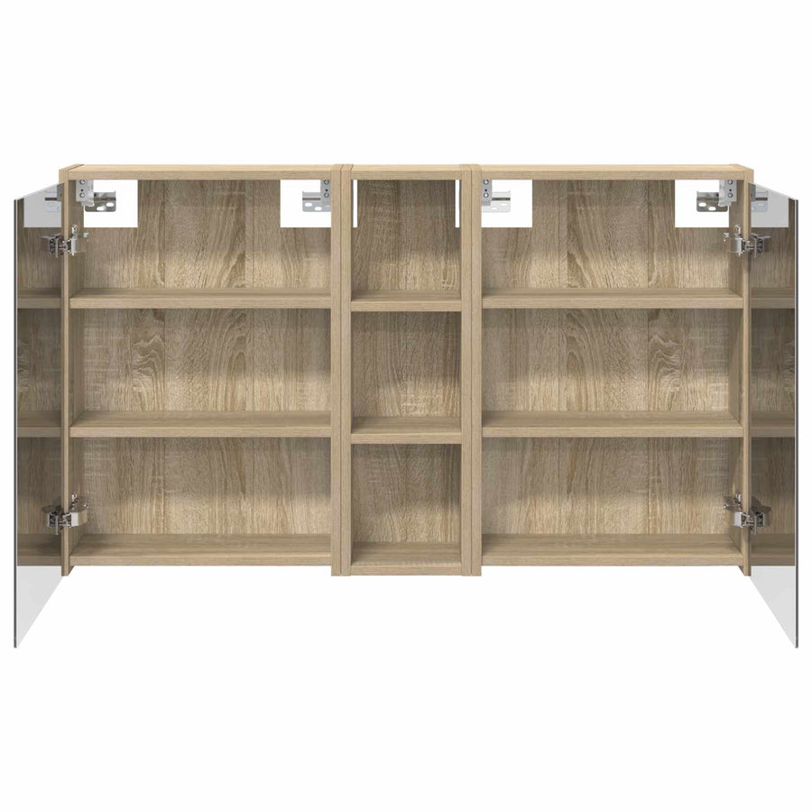 Badkamerkastenset voor 3 pcs 106 x 16 x 62,5 cm Bewerkt hout