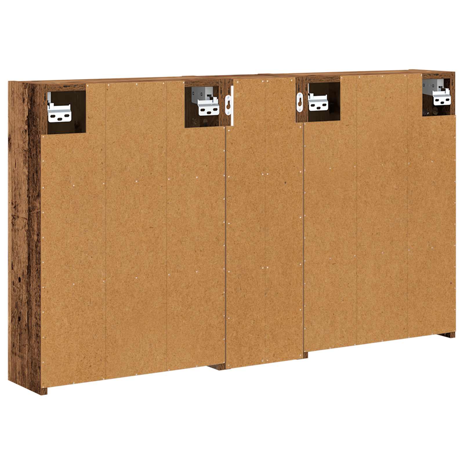 Badkamerkastenset voor 3 pcs 106 x 16 x 62,5 cm Bewerkt hout