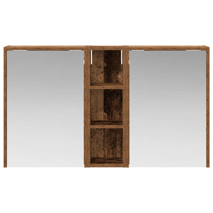 Badkamerkastenset voor 3 pcs 106 x 16 x 62,5 cm Bewerkt hout