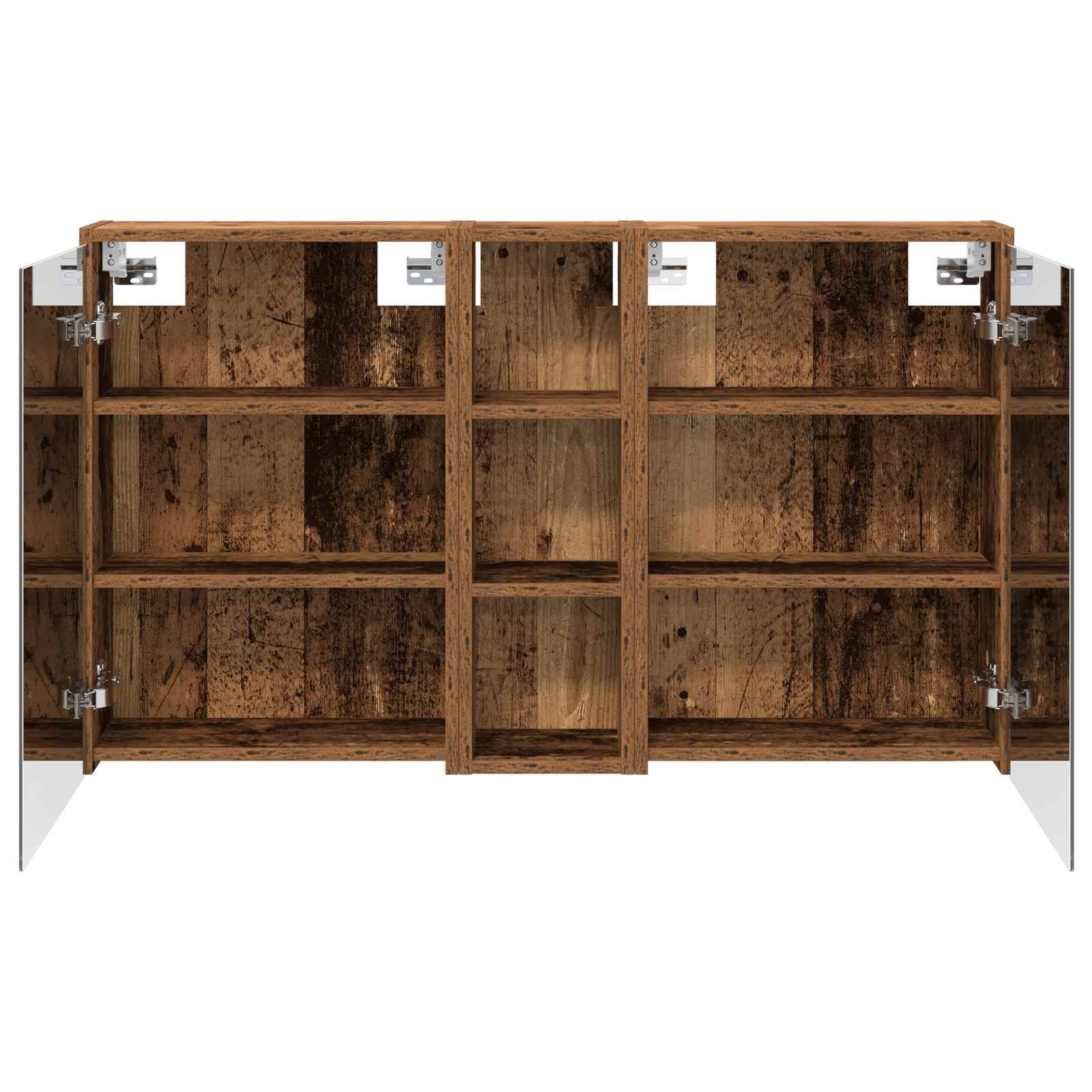 Badkamerkastenset voor 3 pcs 106 x 16 x 62,5 cm Bewerkt hout
