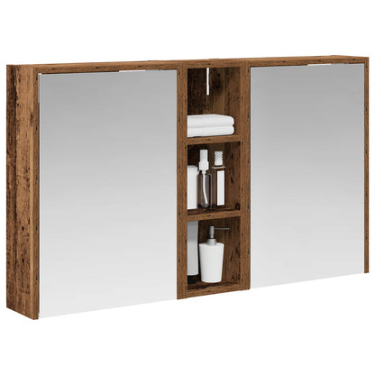 Badkamerkastenset voor 3 pcs 106 x 16 x 62,5 cm Bewerkt hout