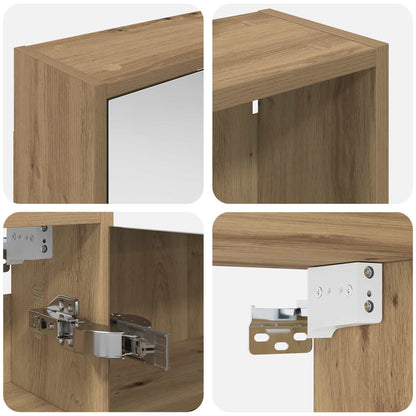 Badkamerkastenset voor 3 pcs 106 x 16 x 62,5 cm Bewerkt hout