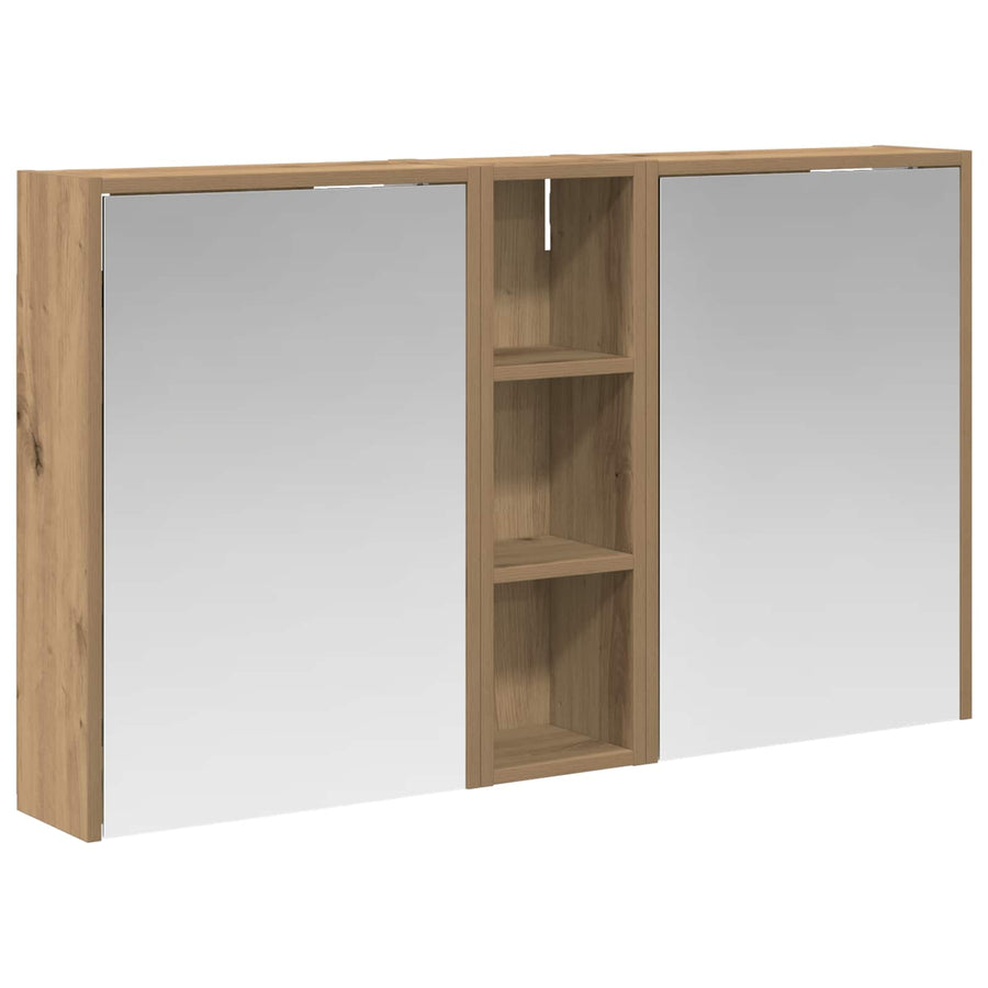 Badkamerkastenset voor 3 pcs 106 x 16 x 62,5 cm Bewerkt hout