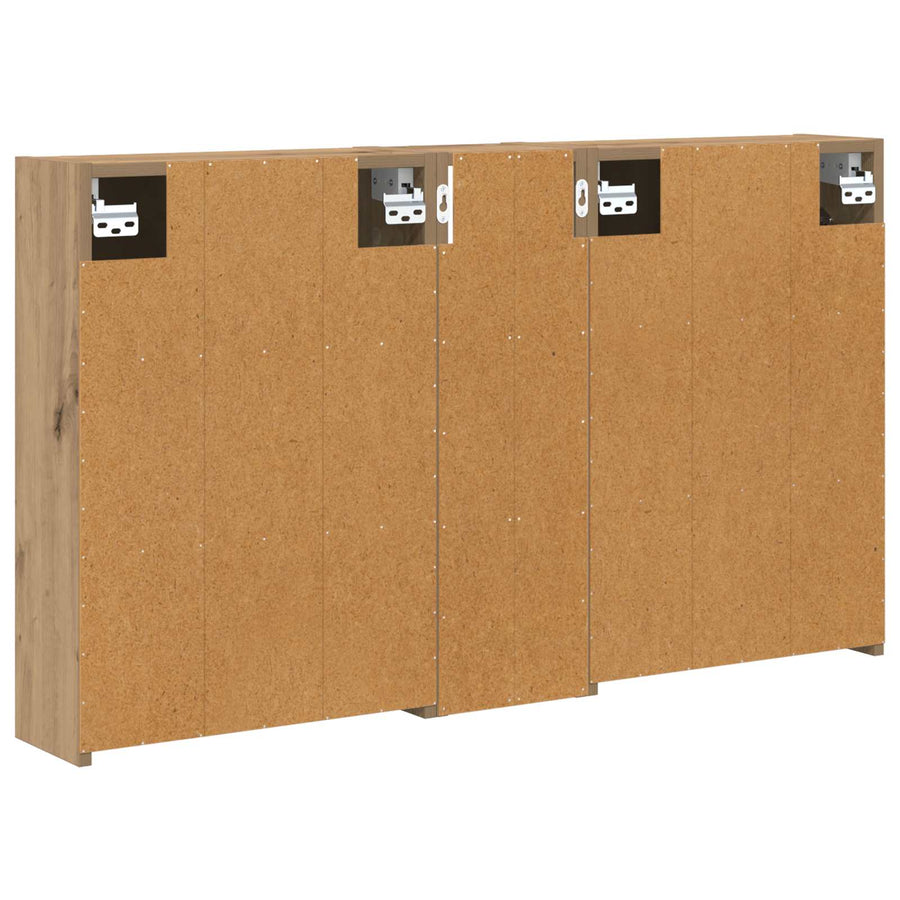 Badkamerkastenset voor 3 pcs 106 x 16 x 62,5 cm Bewerkt hout