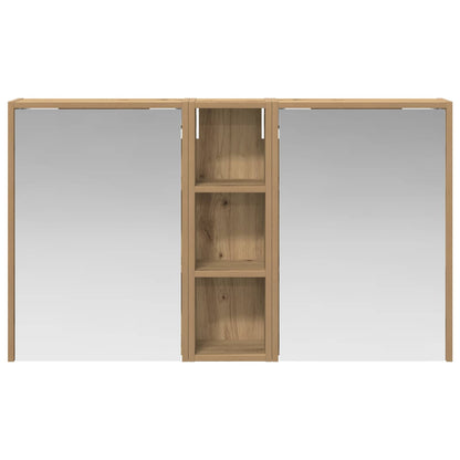 Badkamerkastenset voor 3 pcs 106 x 16 x 62,5 cm Bewerkt hout