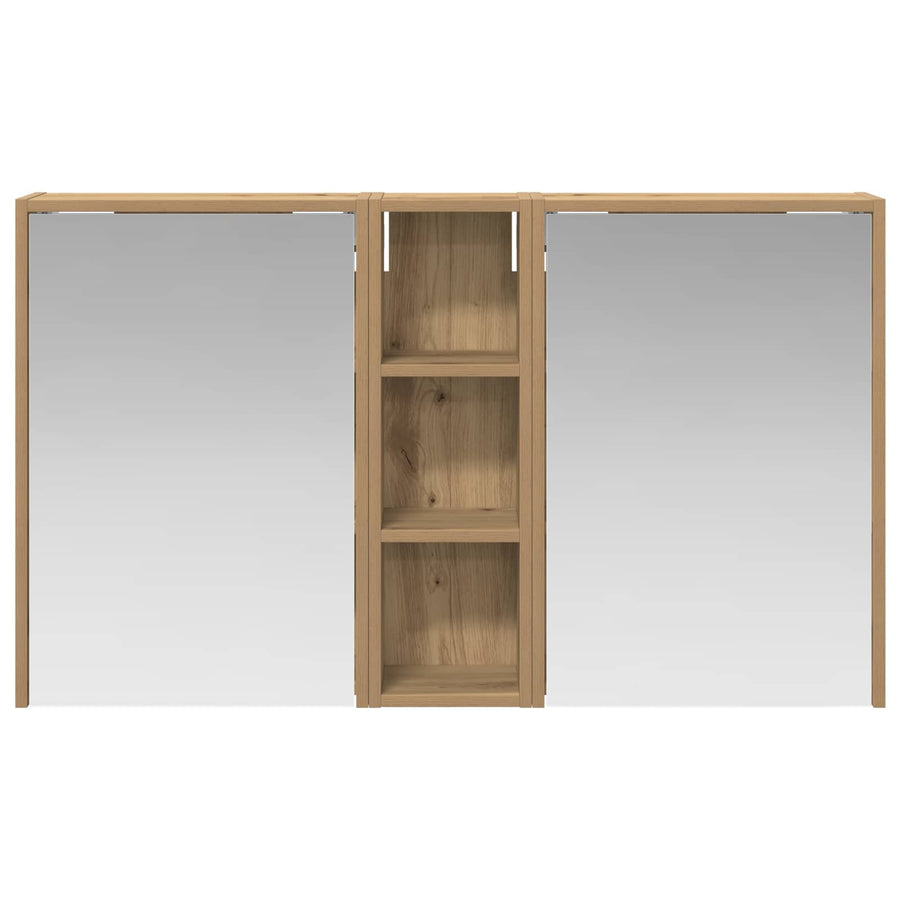 Badkamerkastenset voor 3 pcs 106 x 16 x 62,5 cm Bewerkt hout